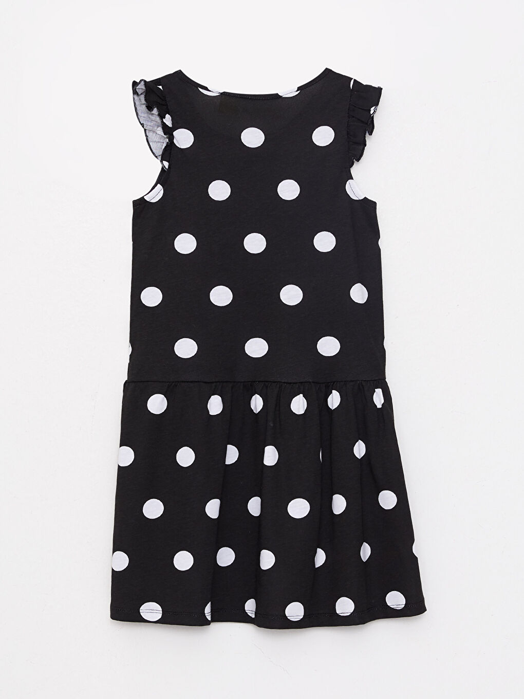 Crew Neck Minnie Mouse Printed Girls' Dress-1