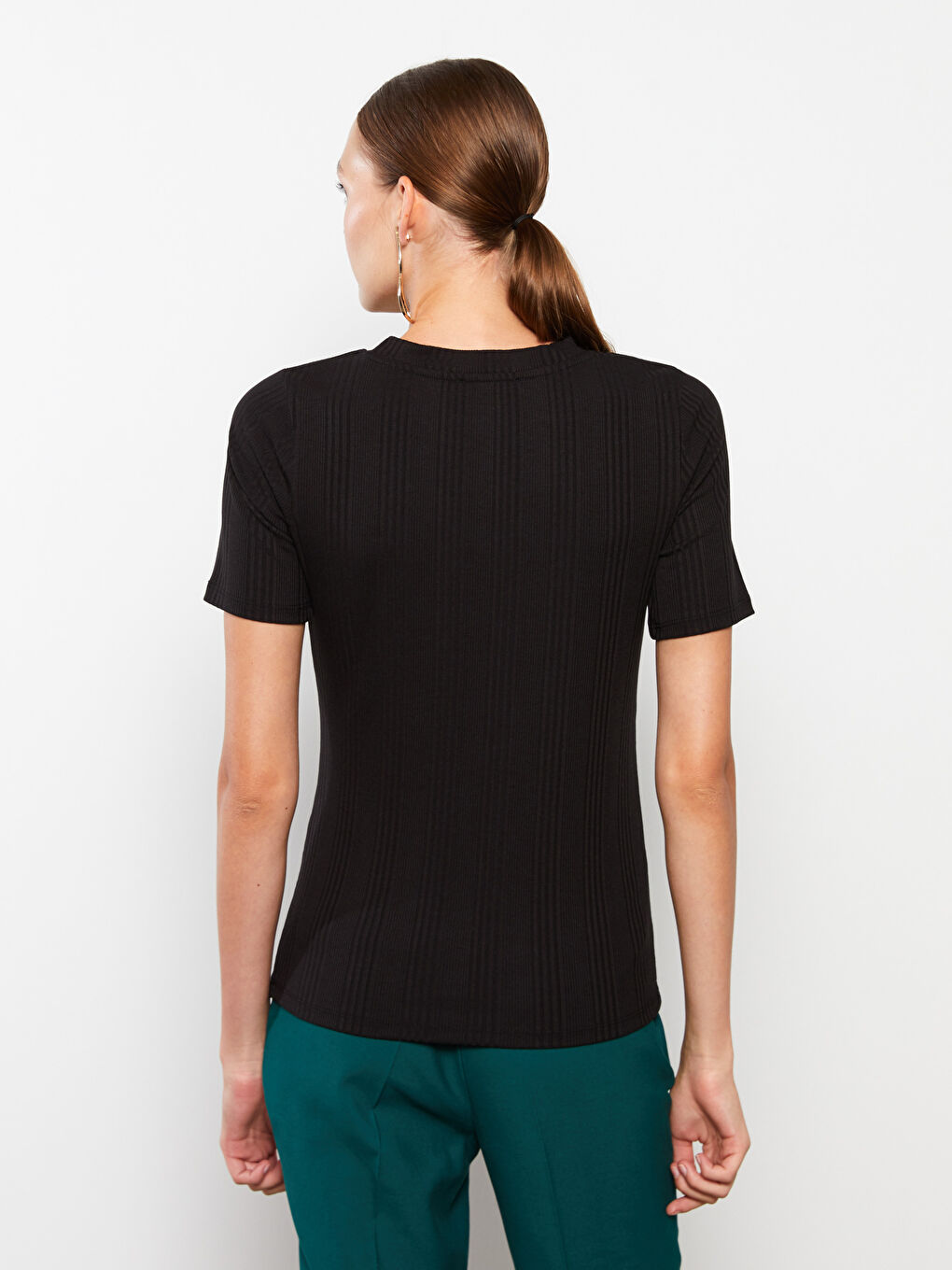 LCWAIKIKI Classic Crew Neck Plain Short Sleeve Women's T-Shirt -S2O216Z8-CVL