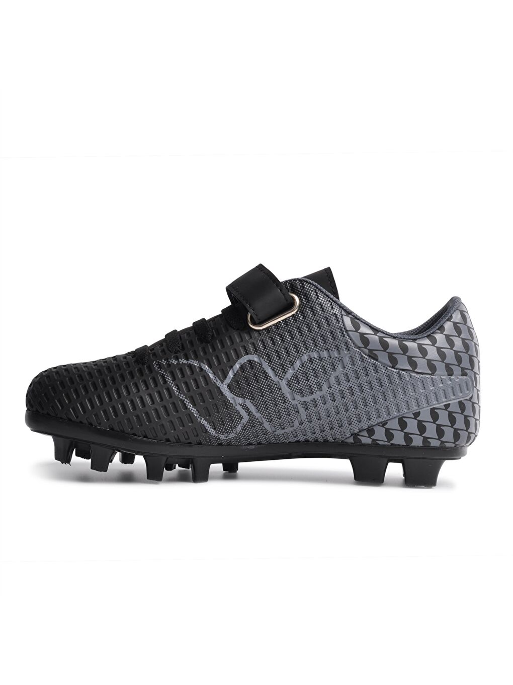 Siyah Speed F Erkek Çocuk Cırtlı Krampon-2