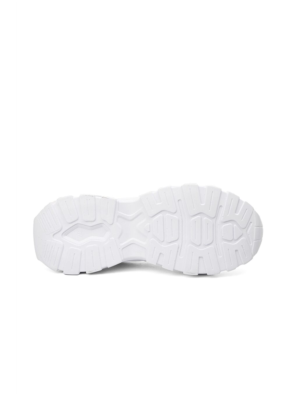 Beyaz Kalın Taban Bağcıklı Kadın Aktif Spor Ayakkabı-4