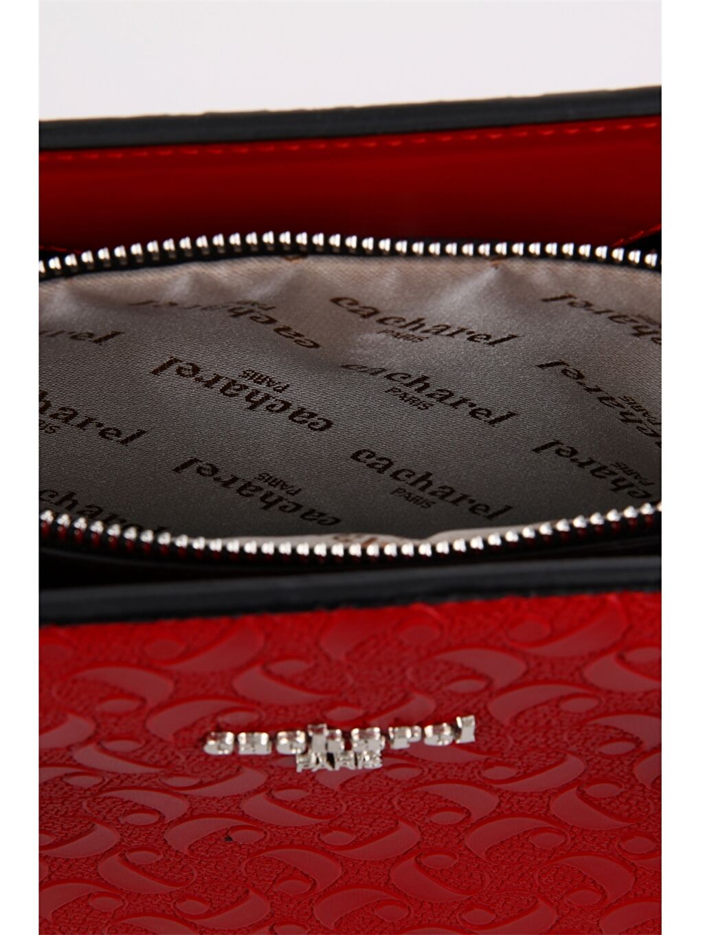 Kırmızı Monogram Baskılı Kadın Tote Çanta-3