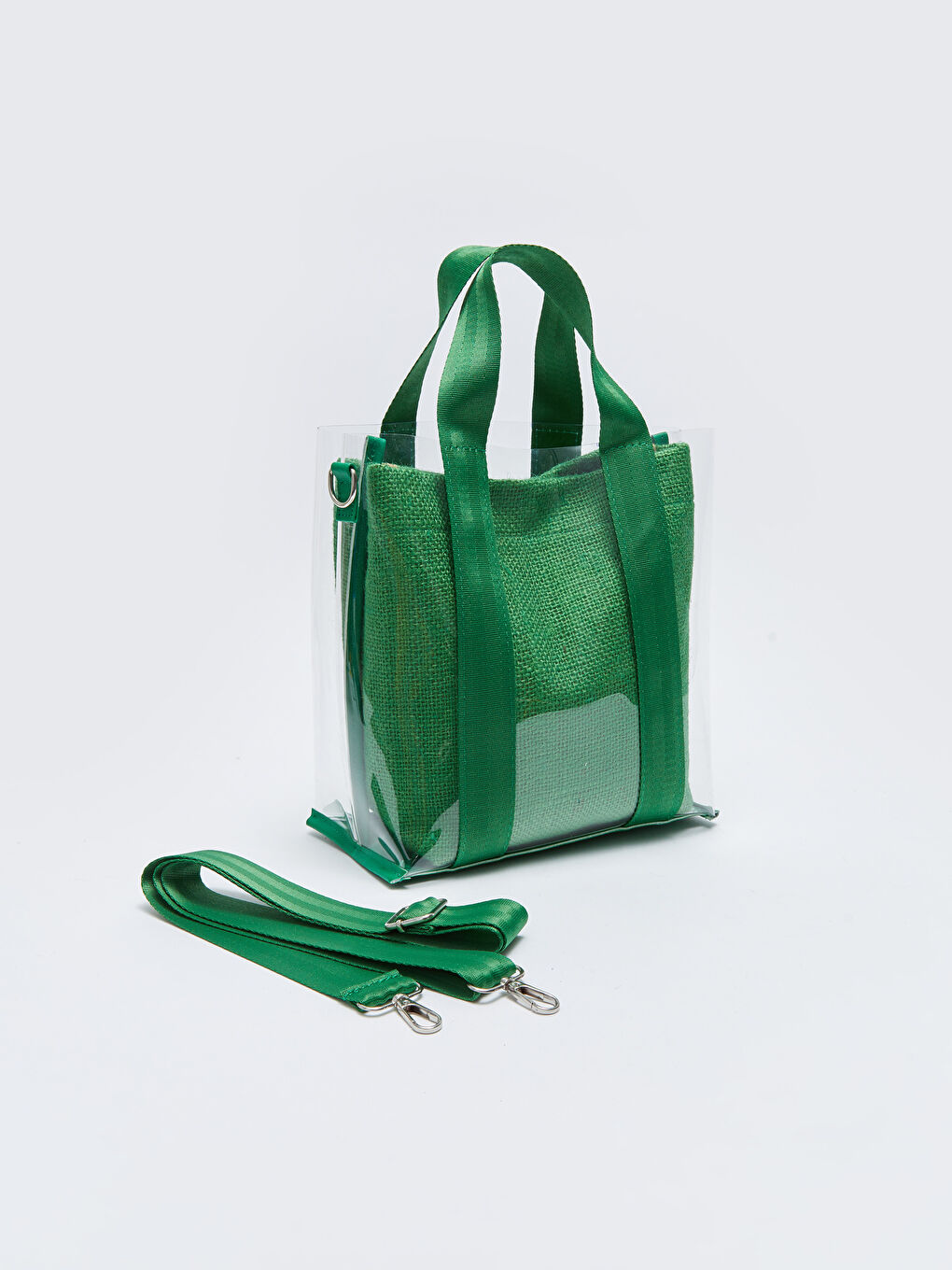 Yeşil Şeffaf Kadın Kol Çantası-2