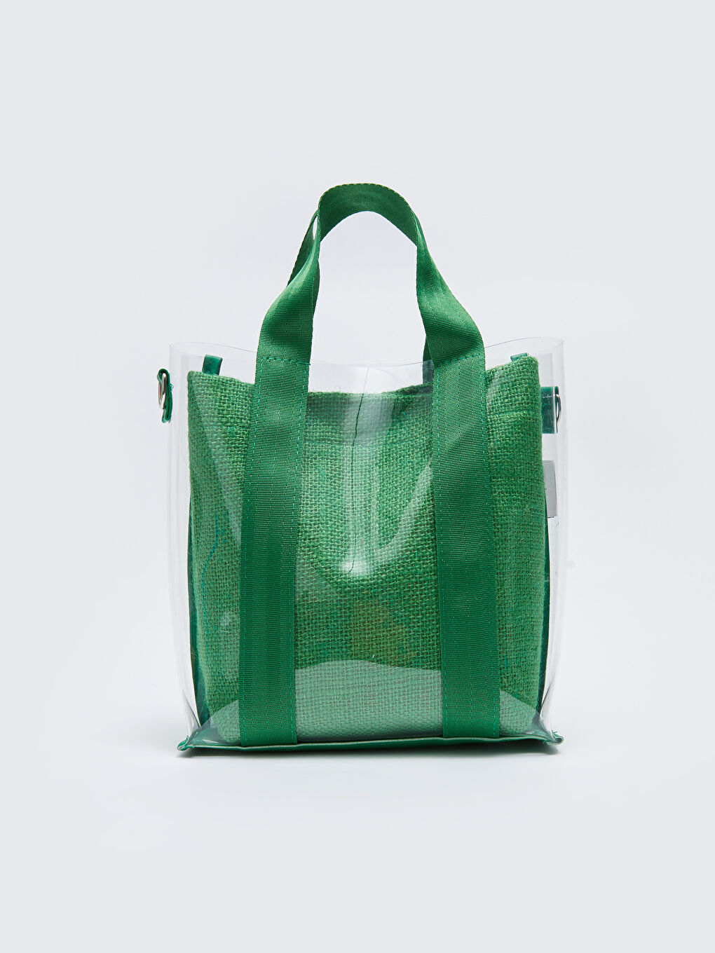 Yeşil Şeffaf Kadın Kol Çantası-3