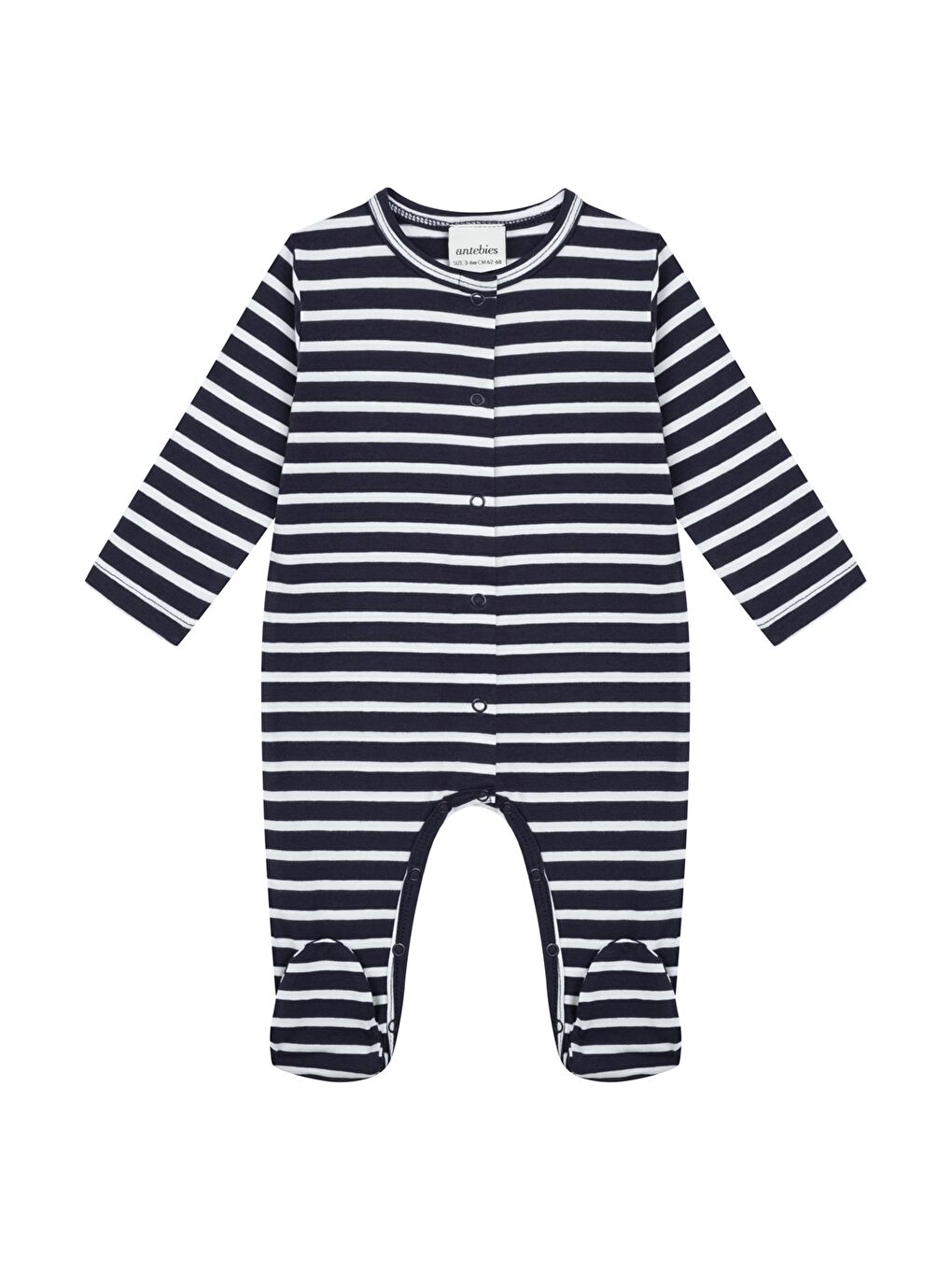 Siyah Bisiklet Yaka Uzun Kollu Erkek Bebek Tulum