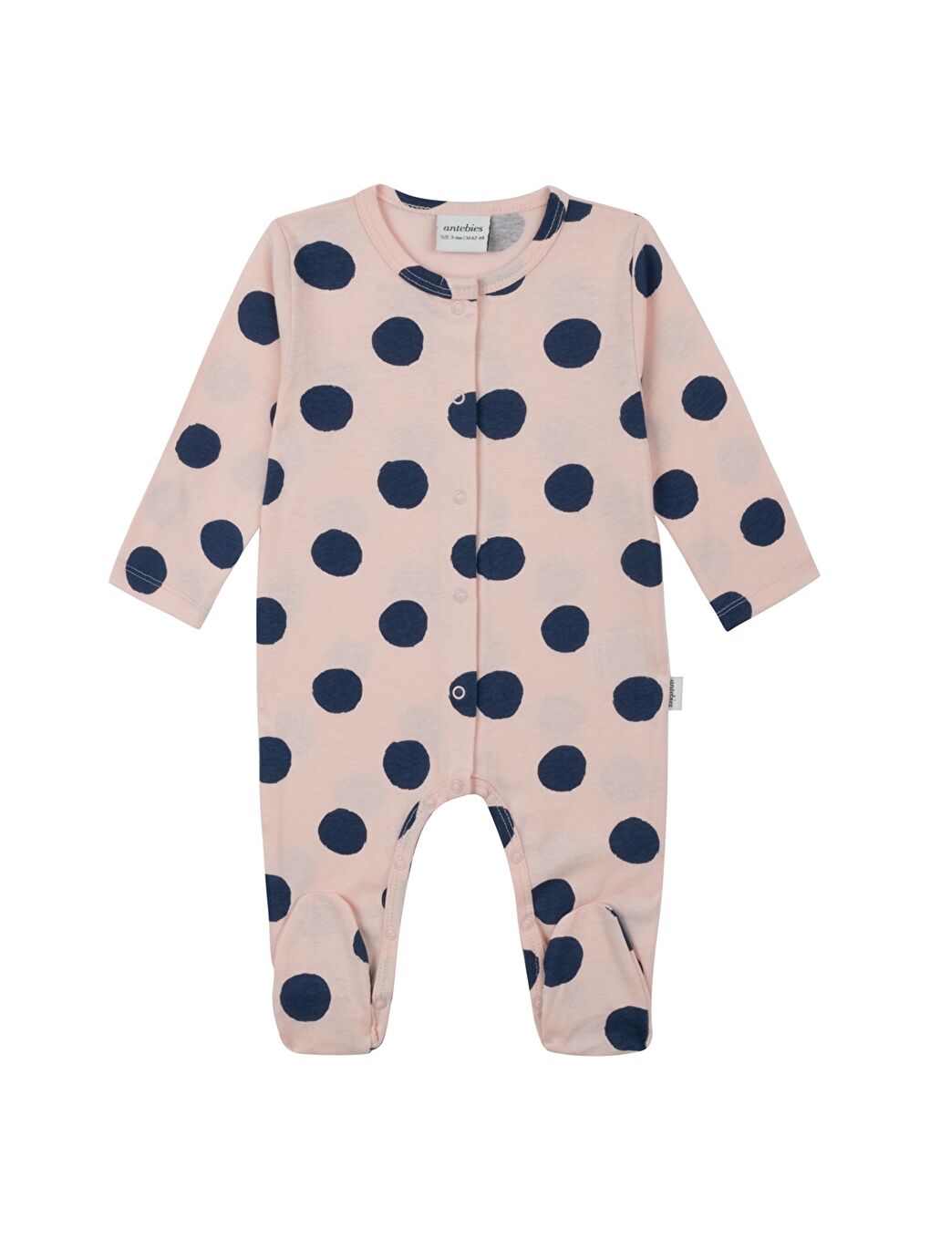 Pembe Bisiklet Yaka Uzun Kollu Kız Bebek Tulum