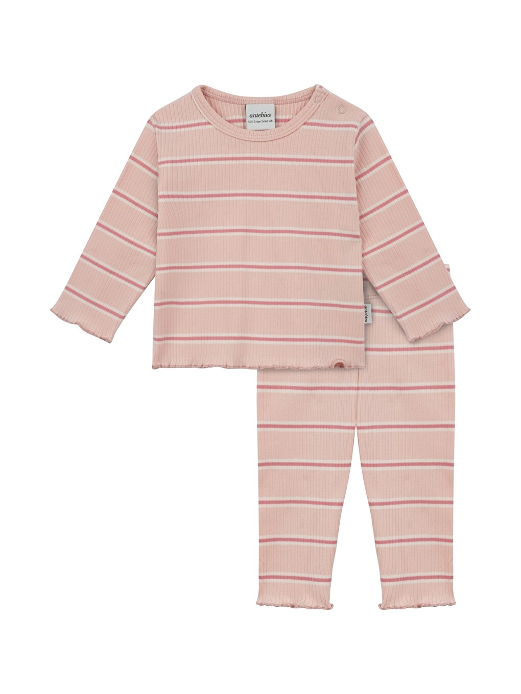 Turuncu Bisiklet Yaka Uzun Kollu Unisex Bebek 2'li Takım-2