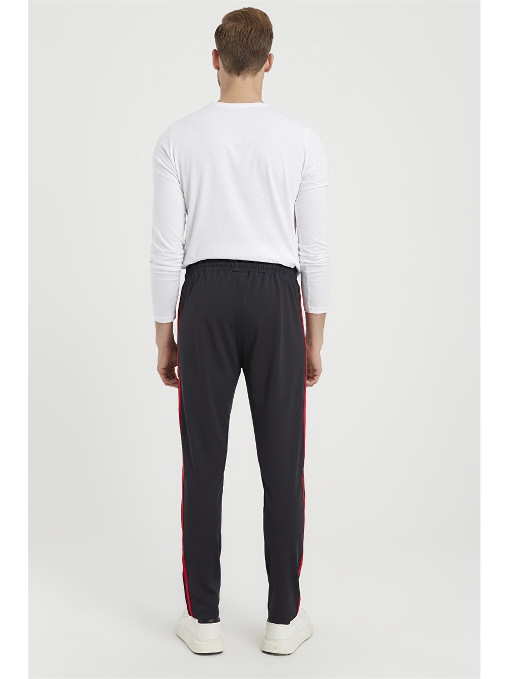 Kırmızı Slim Fit Şerit Detaylı Eşofman Altı-4