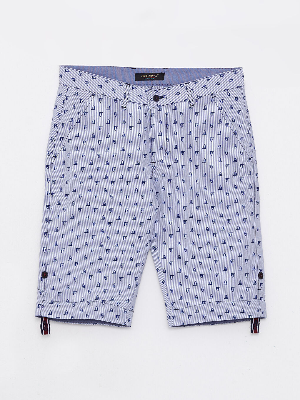 Mavi Standart Kalıp Erkek Bermuda Şort-6