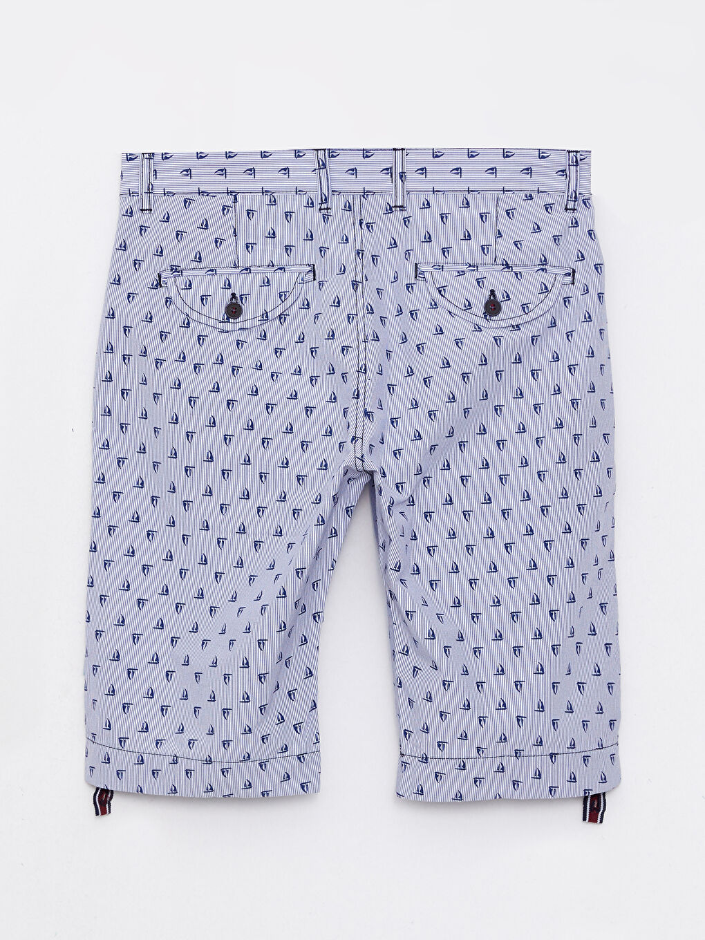 Mavi Standart Kalıp Erkek Bermuda Şort-7