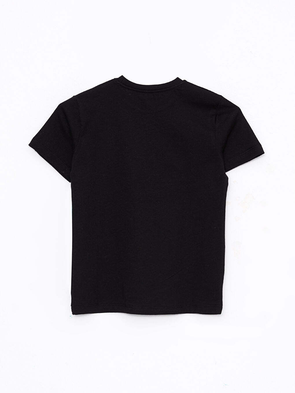 Crew Neck Basic Short Sleeve Cotton Boy T-shirt-1