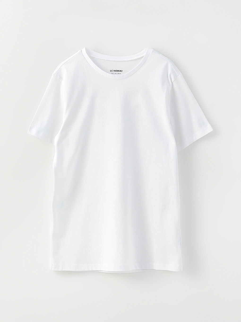 Crew Neck Basic Short Sleeve Cotton Boy T-shirt