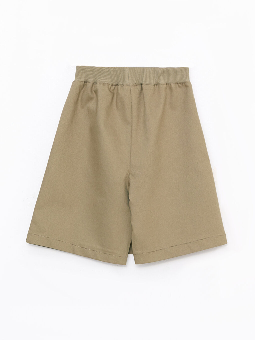 Bej Beli Lastikli Basic Kız Çocuk Şort Etek-1