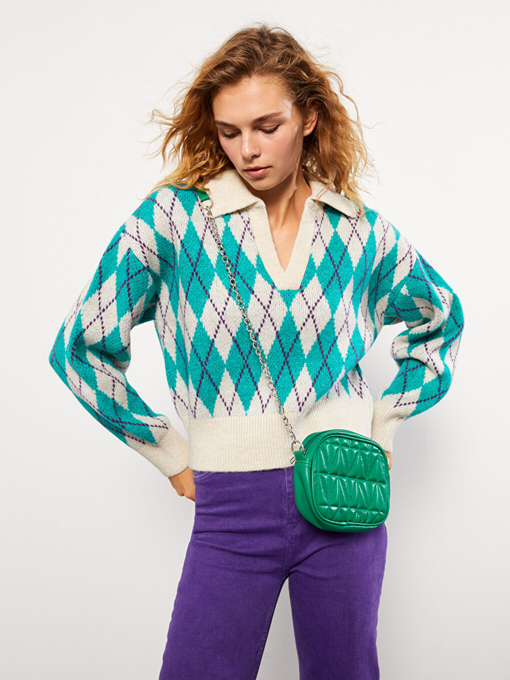 LC Waikiki Leather Look Quilted Women's Crossbody Bag -S2O849Z8-QPV
