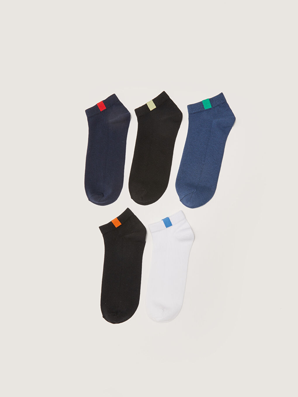 LCW ACCESSORIES Plain Men's Trainer Socks 5 Pack -W5FV13Z8-K00