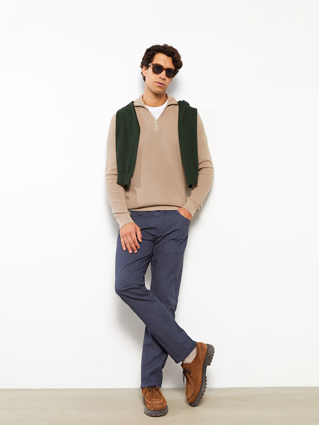 Slim Fit Textured Men's Trousers