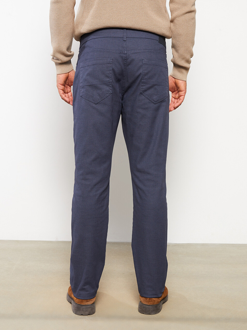 Slim Fit Textured Men's Trousers-4