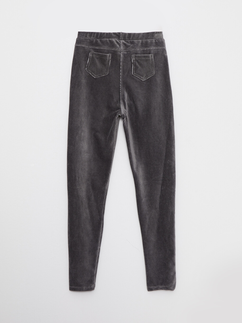 Elastic Waist Basic Velvet Girl Long Tights-1