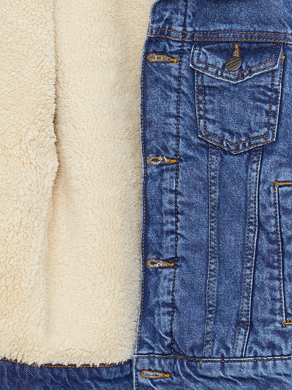 Collared Neck Boys' Denim Jacket-2