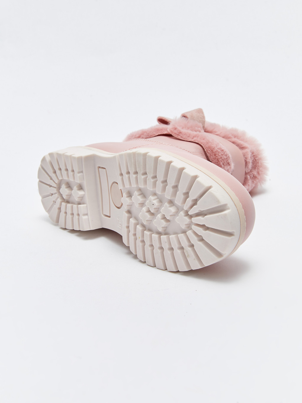 Bottes Pour Filles En Similicuir Avec Détails En Peluche Et Fermeture Éclair-3