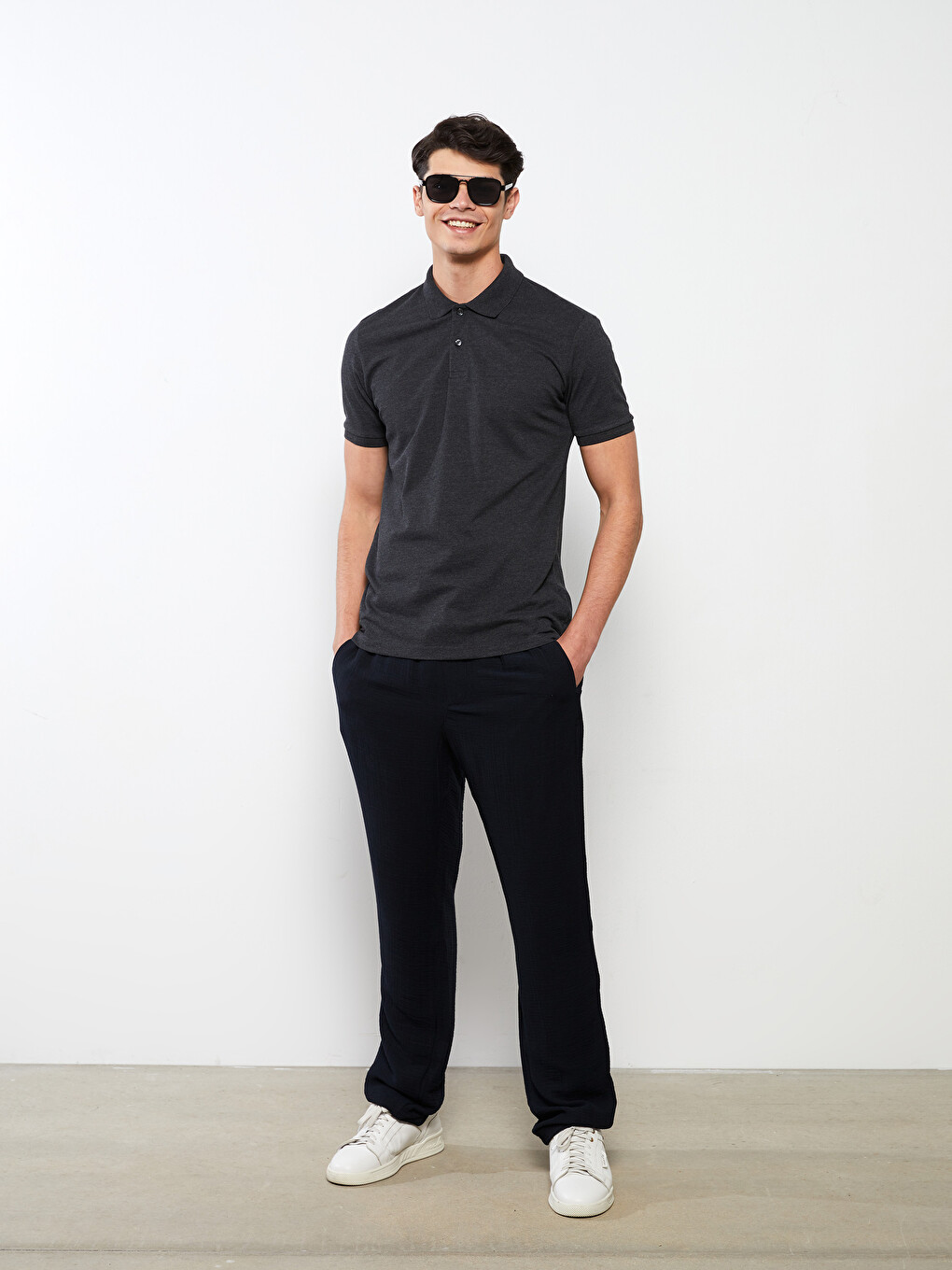 Polo Neck Short Sleeve Pique Men's T-shirt