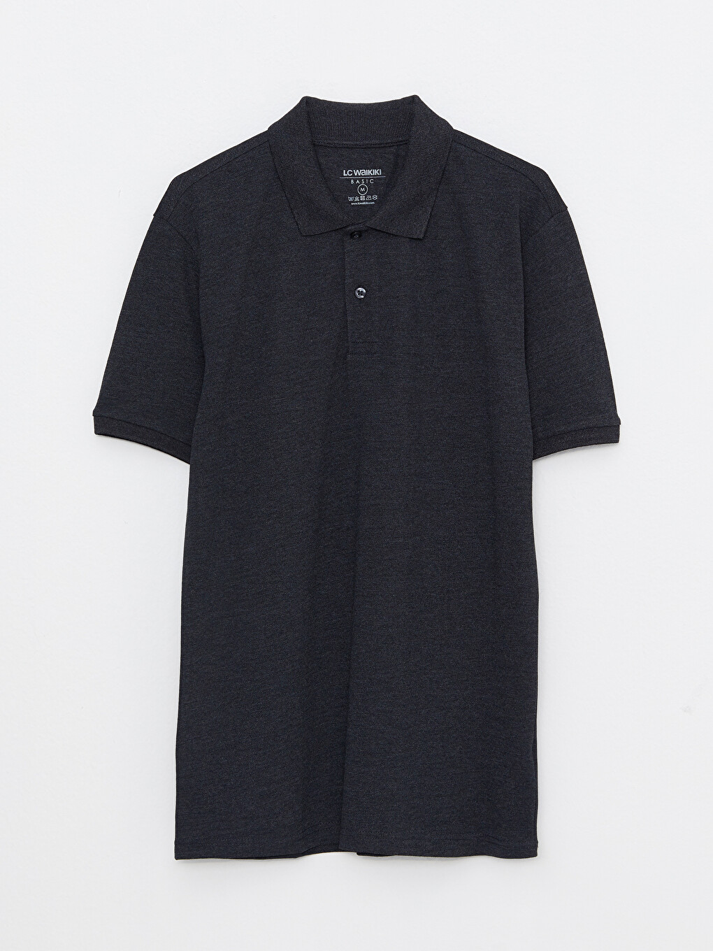 Polo Neck Short Sleeve Pique Men's T-shirt-5