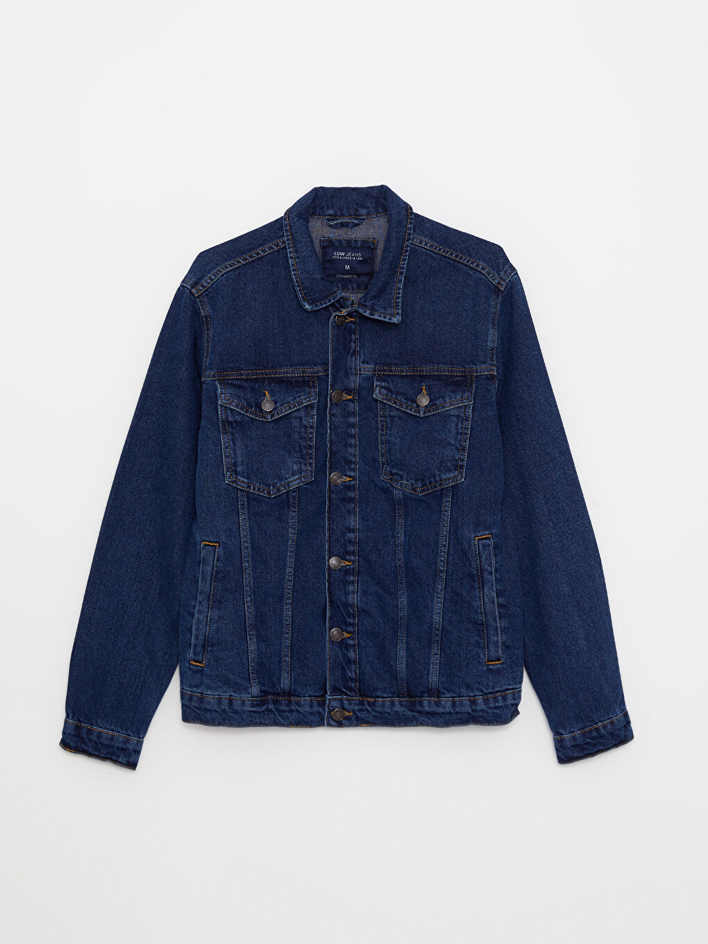 Standard Fit Long Sleeve Men's Jean Jacket-5