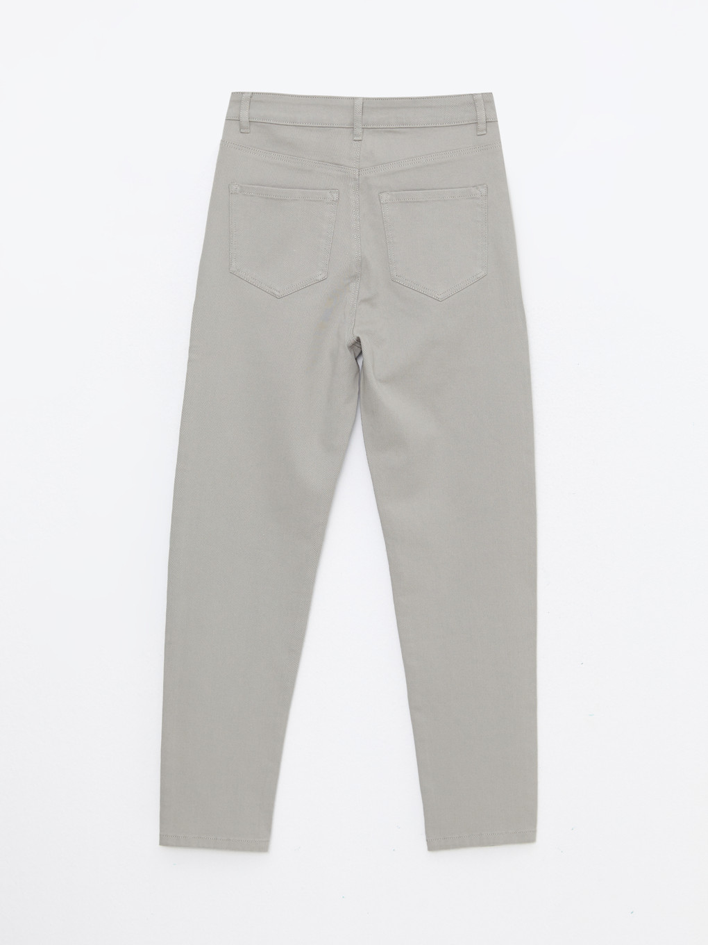 Normal Waist Slim Fit Straight Pocket Detailed Gabardine Women's Trousers-6