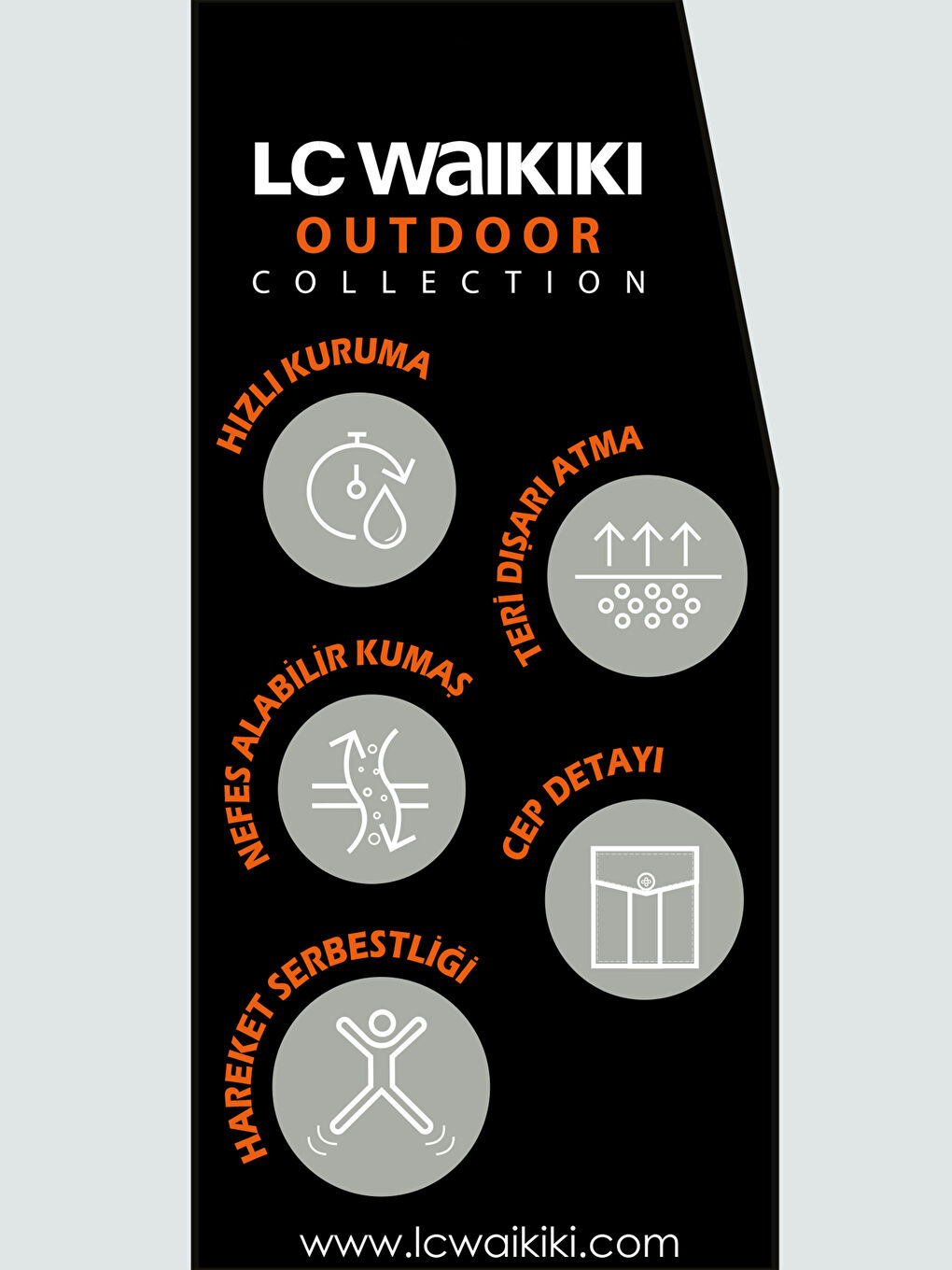 Siyah Beli Lastikli Düz Cep Detaylı Kadın Outdoor Jogger Pantolon-7