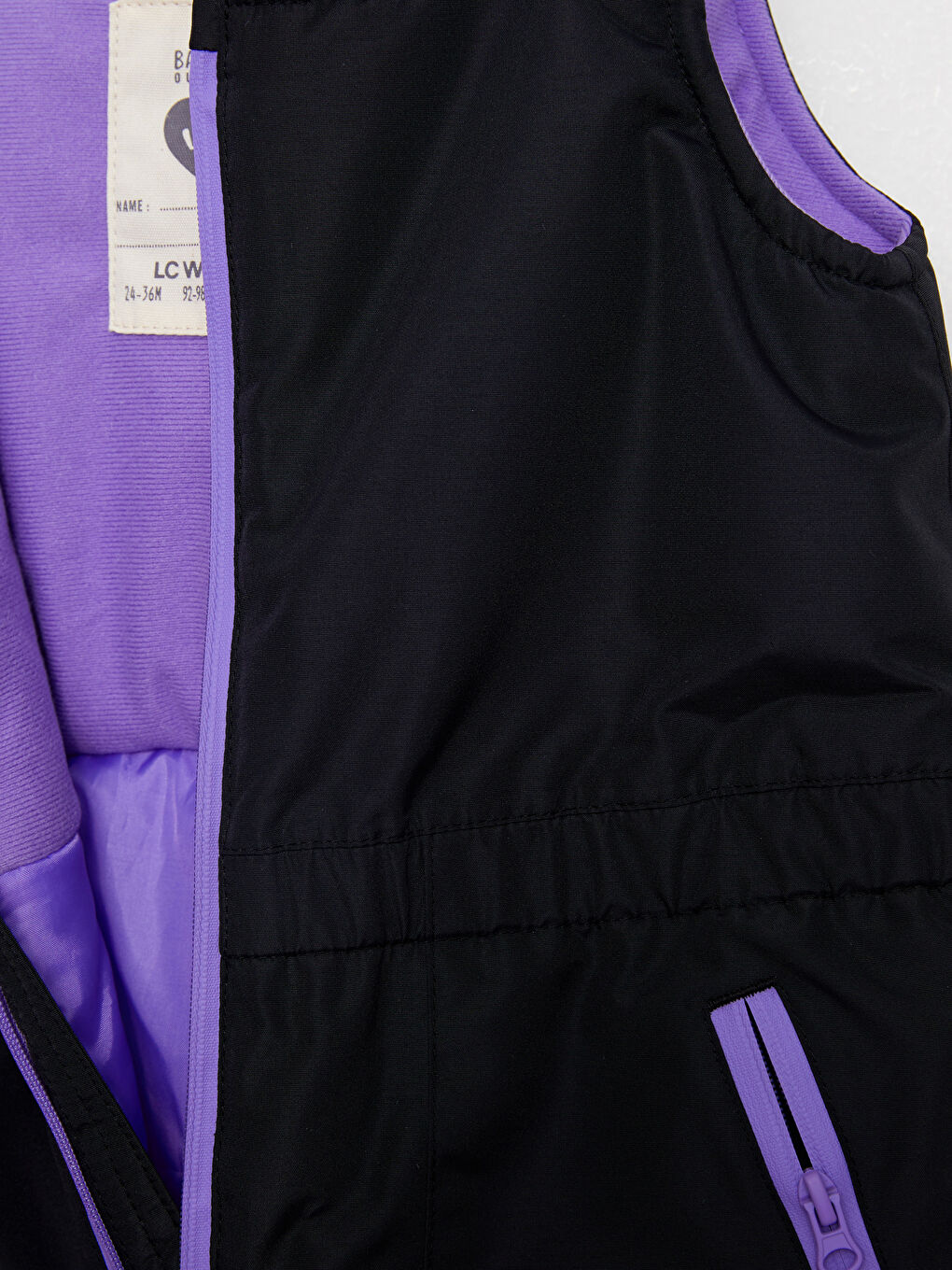 Antrasit Baskılı Kız Bebek Kayak Tulumu-1