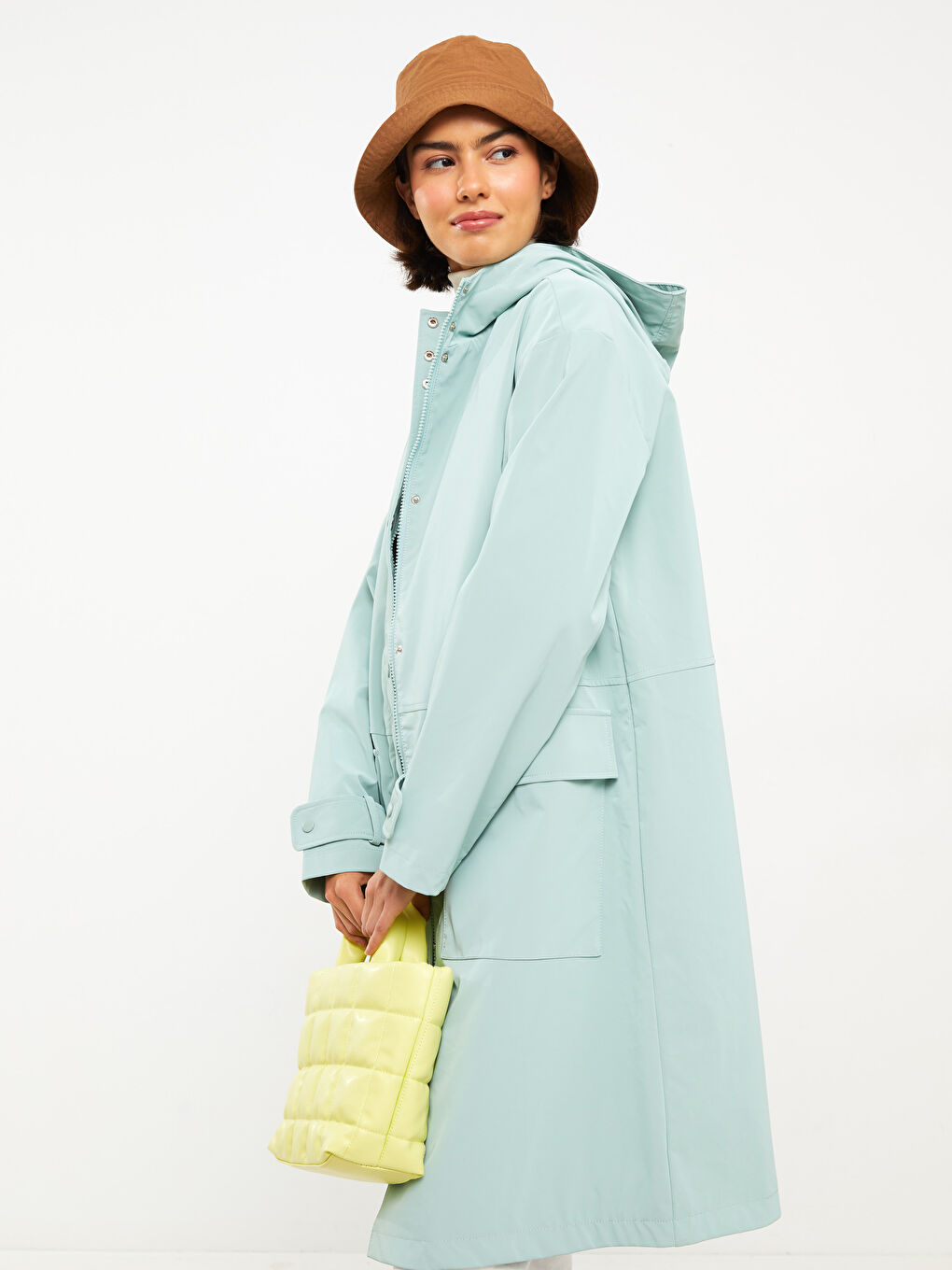 بالطو سادة بكابوش للسيدات-2