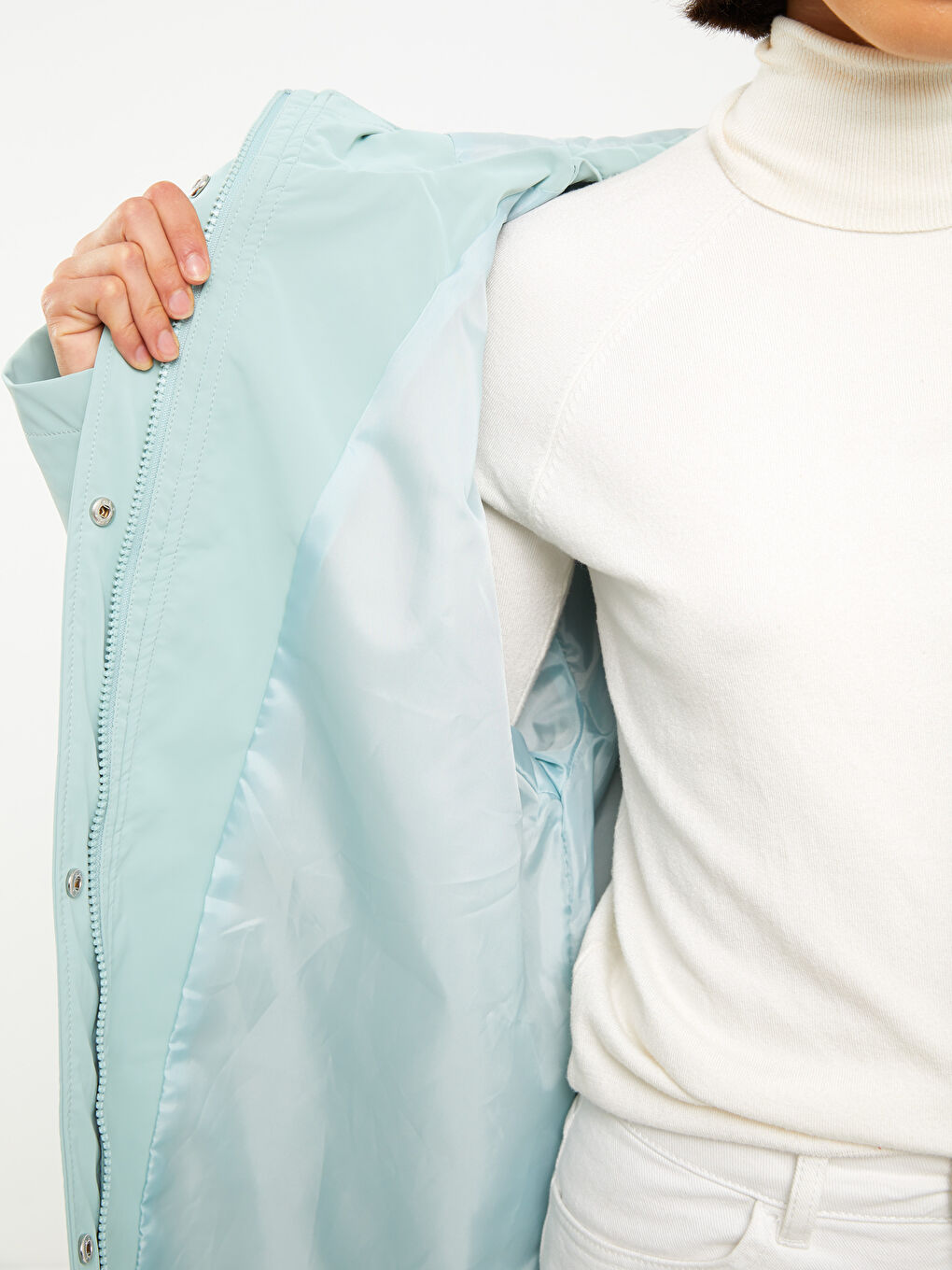 بالطو سادة بكابوش للسيدات-4