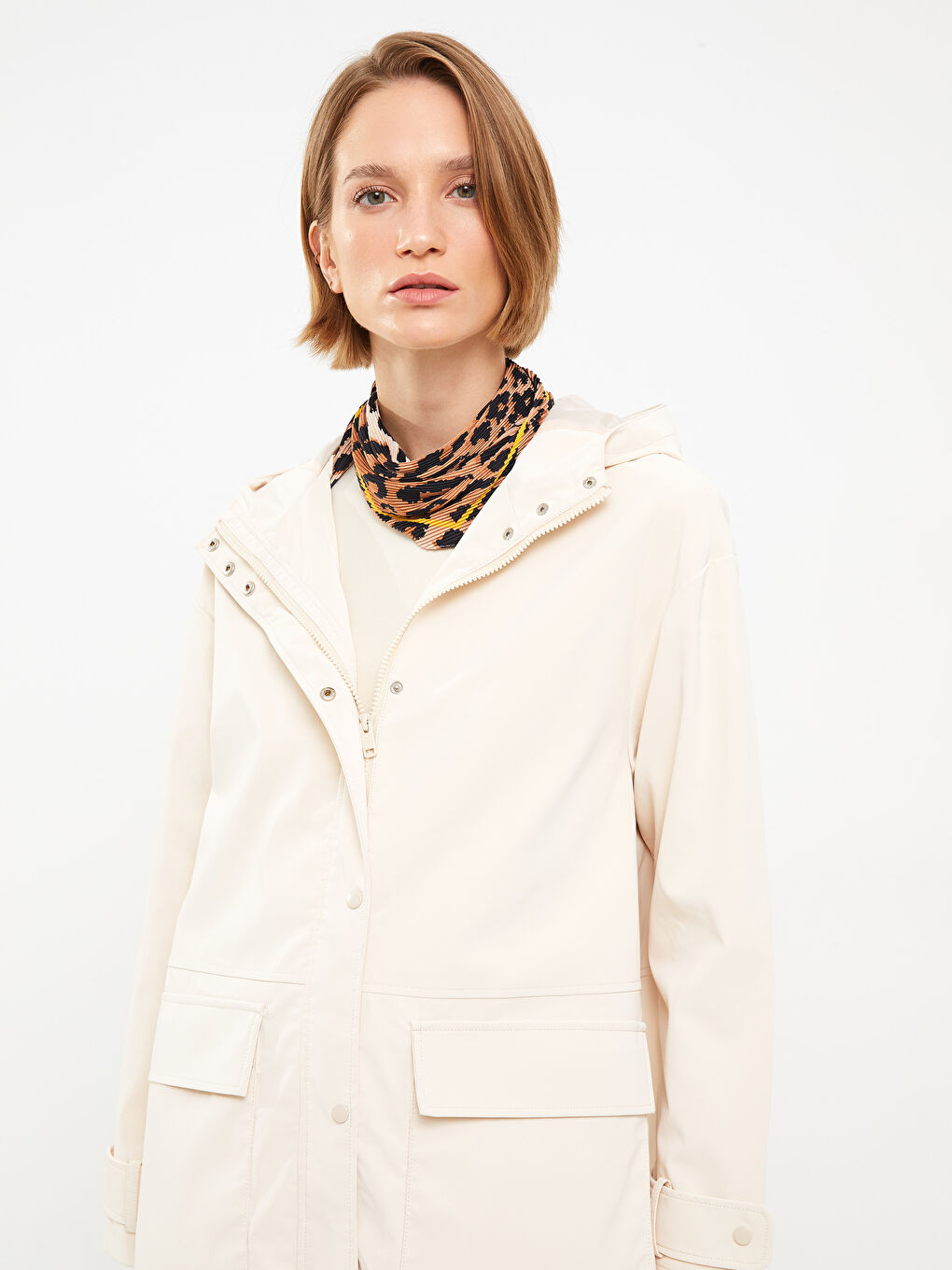 LCW Modest Manteau Uni À Capuche pour Femmes -W20018Z8-S36