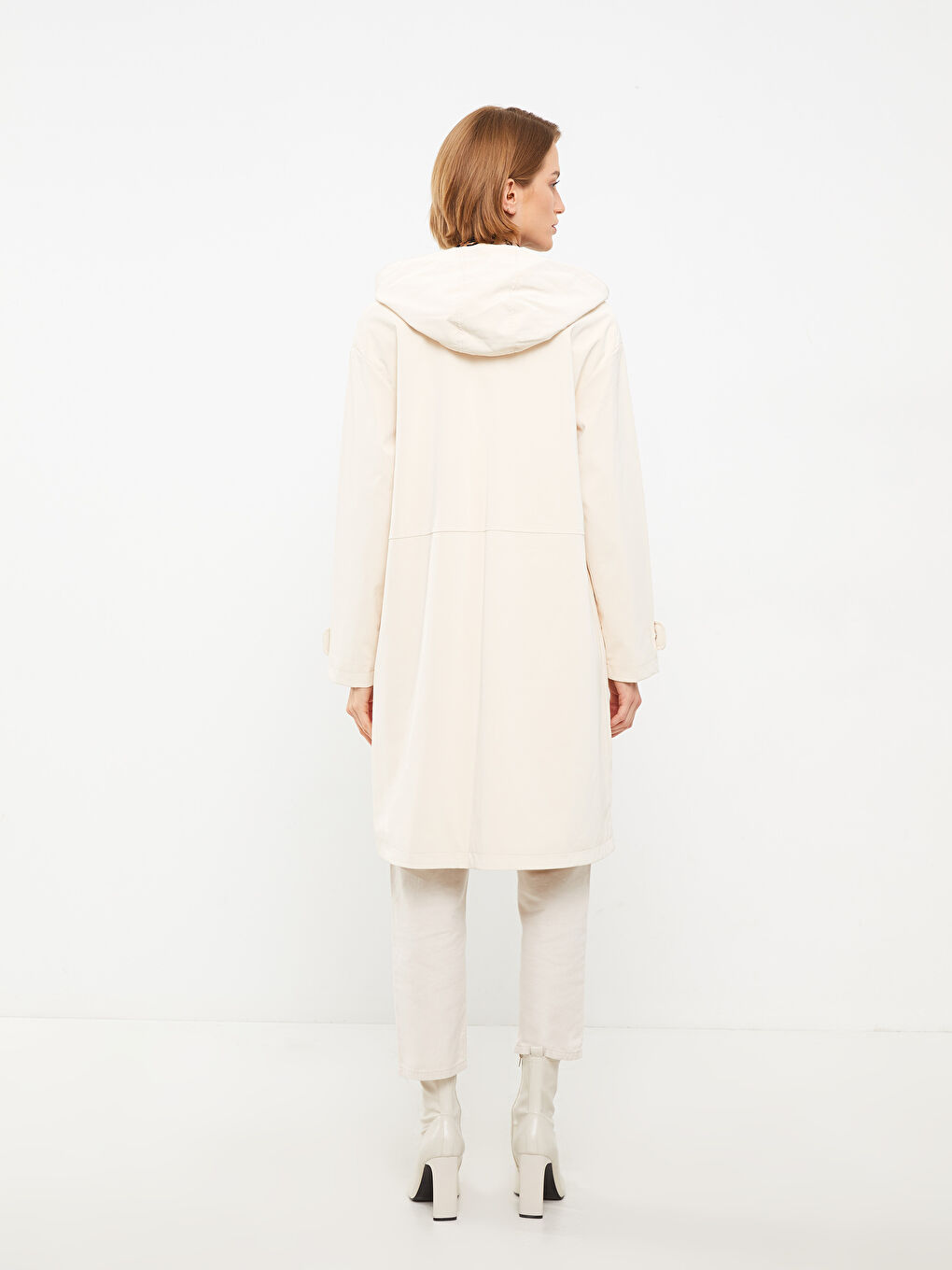 LCW Modest Manteau Uni À Capuche pour Femmes -W20018Z8-S36