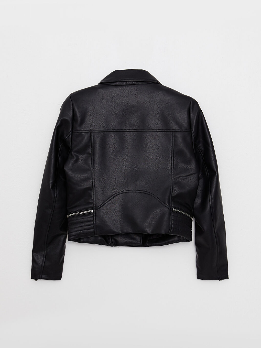 LCW Vision Damen Biker-Kragen Schlichte Kunstlederjacke -W20024Z8-CVL