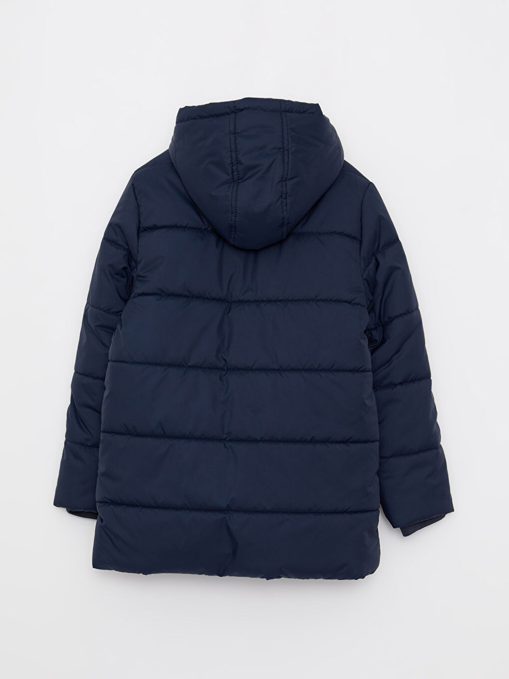 Lacivert Kapüşonlu Basic Erkek Çocuk Şişme Mont-2