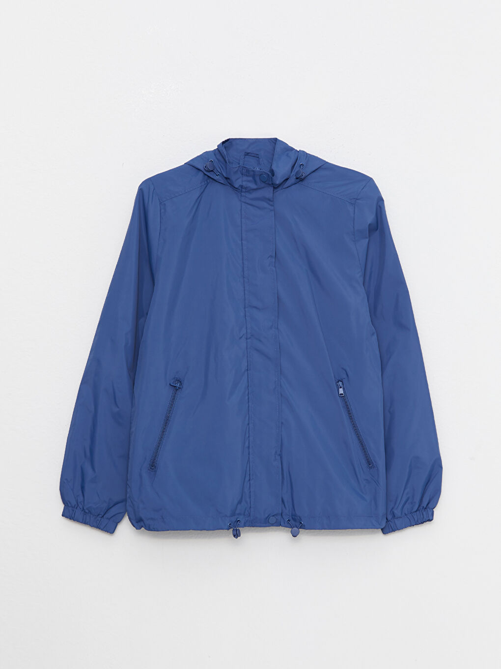 Women's Hooded Plain Raincoat-6