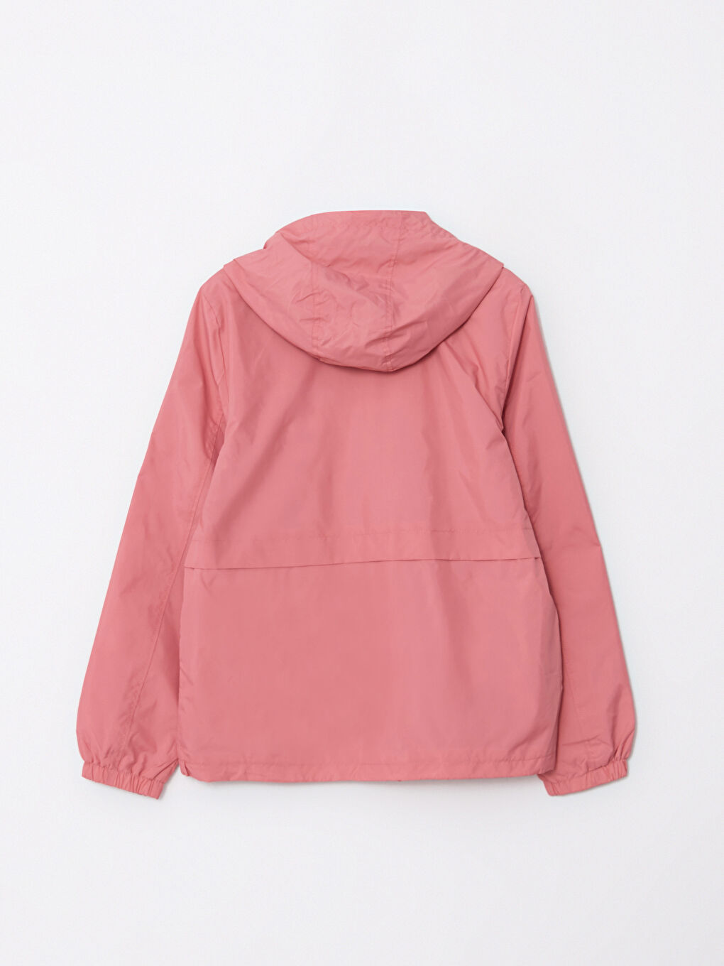 Женский однотонный дождевик с капюшоном-8