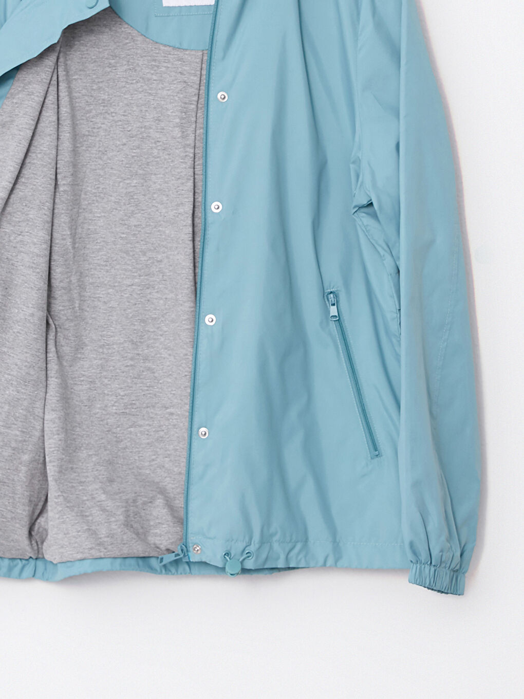 Women's Hooded Plain Raincoat-9