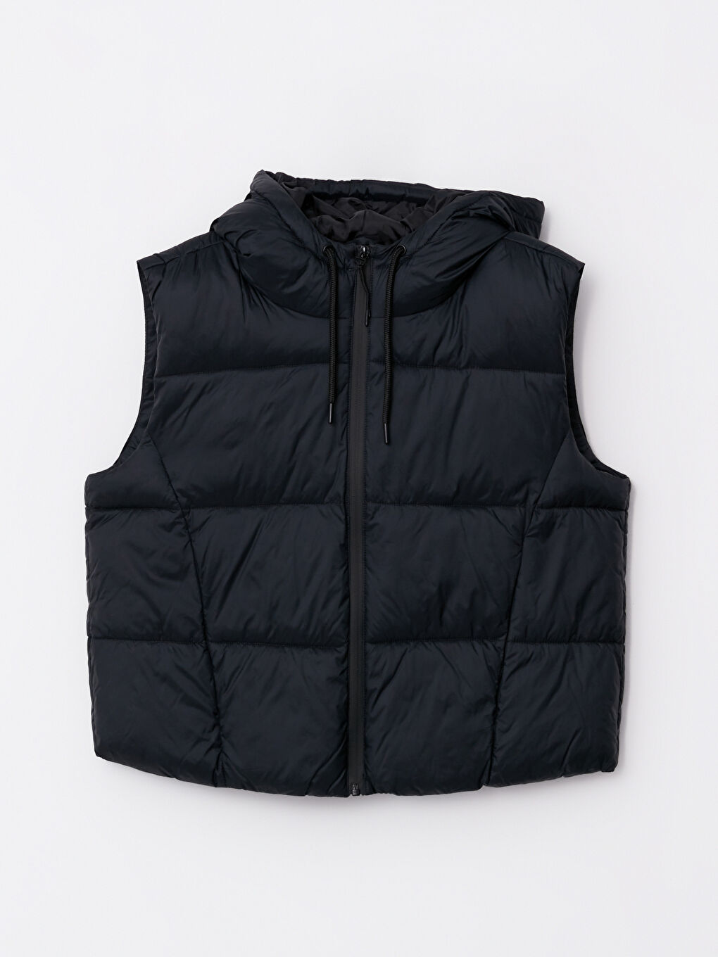 Žena CRNA Napuhani deblji prsluk-5