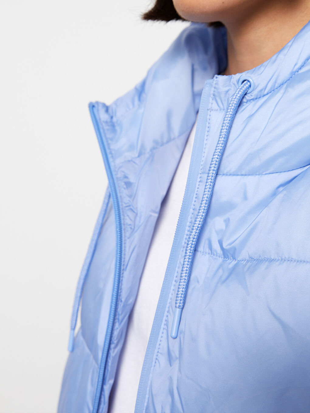 LCW Vision Women's Hooded Plain Puffer Gilet -W20042Z8-S0S