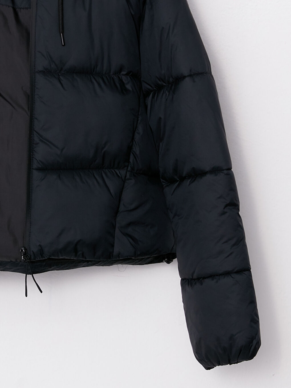 Women's Hooded Plain Puffer Coat-6