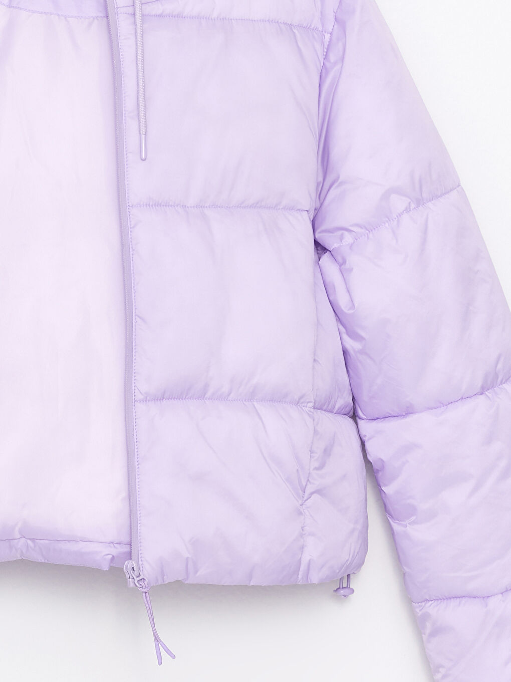 Women's Hooded Plain Puffer Coat-6