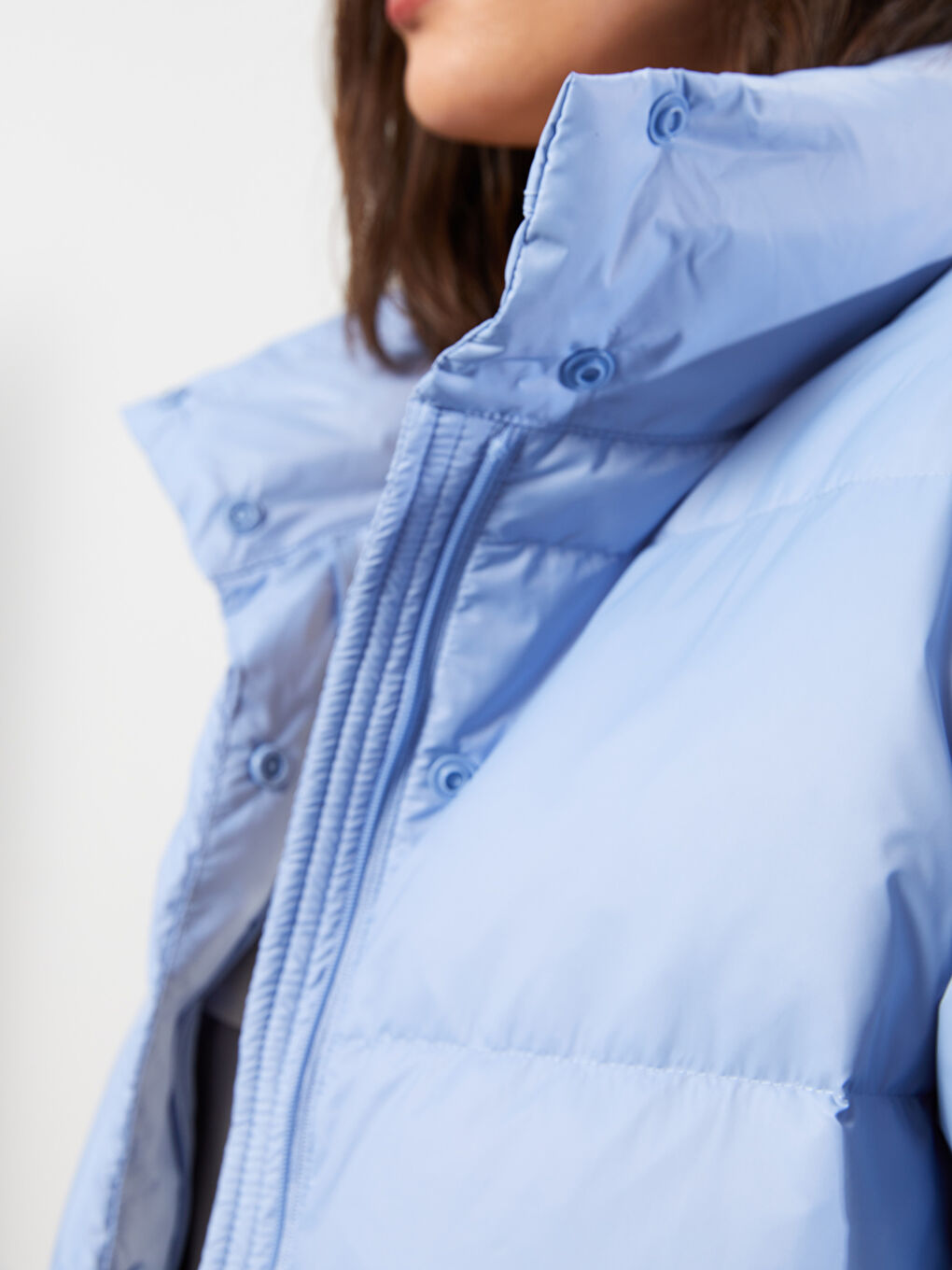 Turtle Neck Regular Long Sleeve Women's Puffer-2