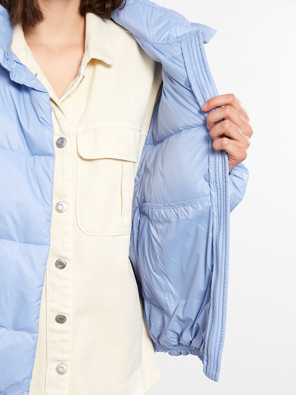 Turtle Neck Regular Long Sleeve Women's Puffer-3