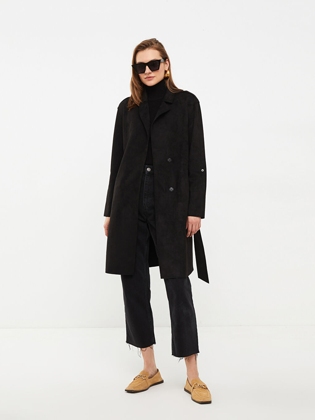 LCWAIKIKI Classic Jacket Collar Regular Long Sleeve Women's Trench Coat -W20051Z8-E0N