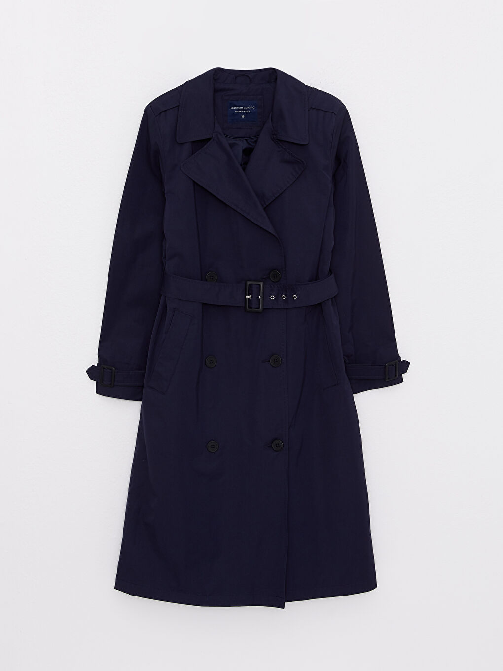 Jacket Collar Regular Long Sleeve Women's Trench Coat-5