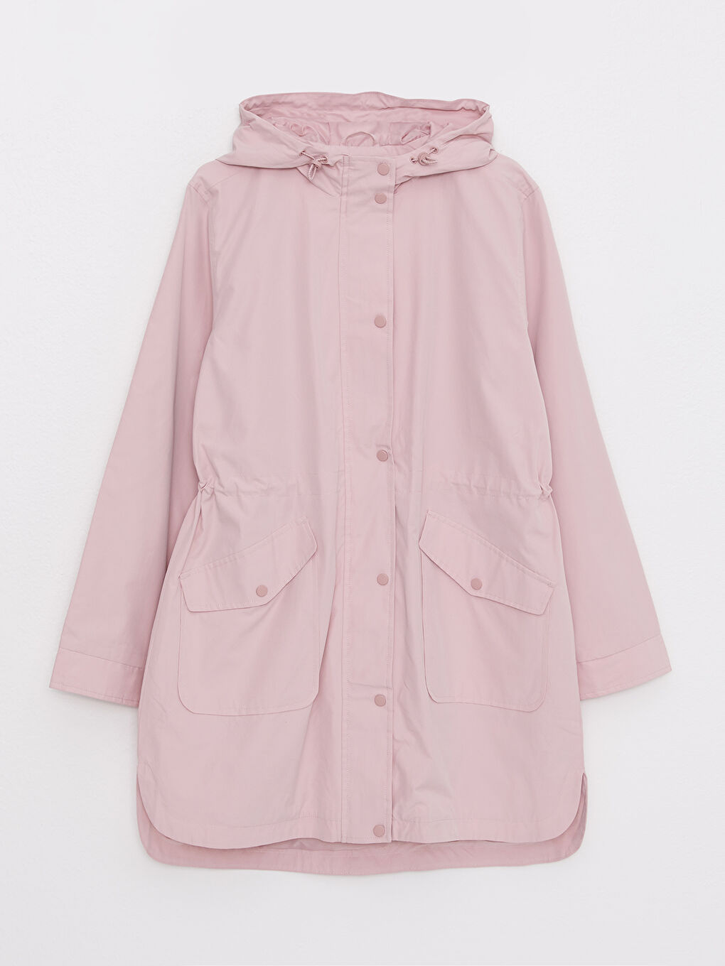 Women's Hooded Plain Coat-6
