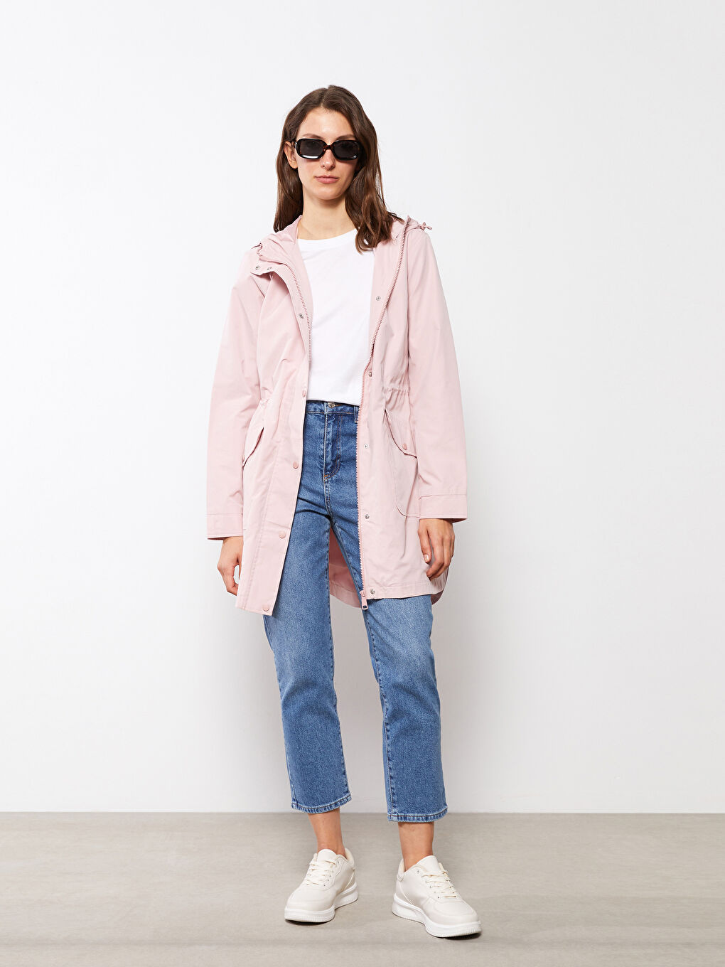 Women's Hooded Plain Coat
