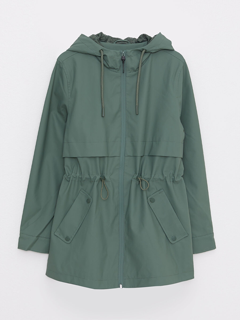 Impermeabil Simplu cu Glugă pentru Femei-6