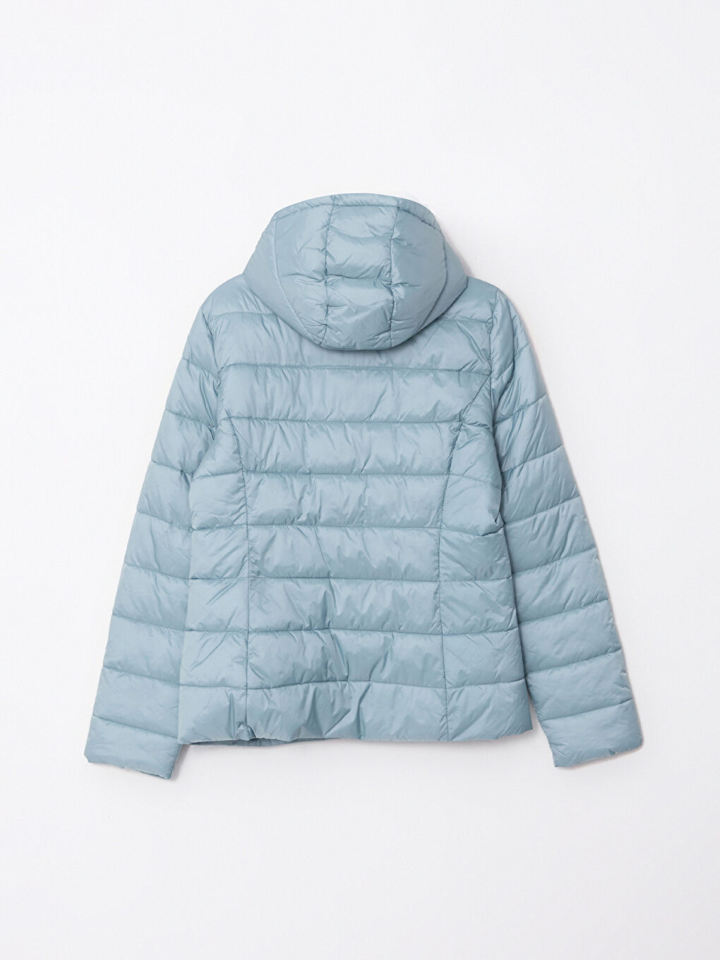 Women's Hooded Plain Puffer Coat-8